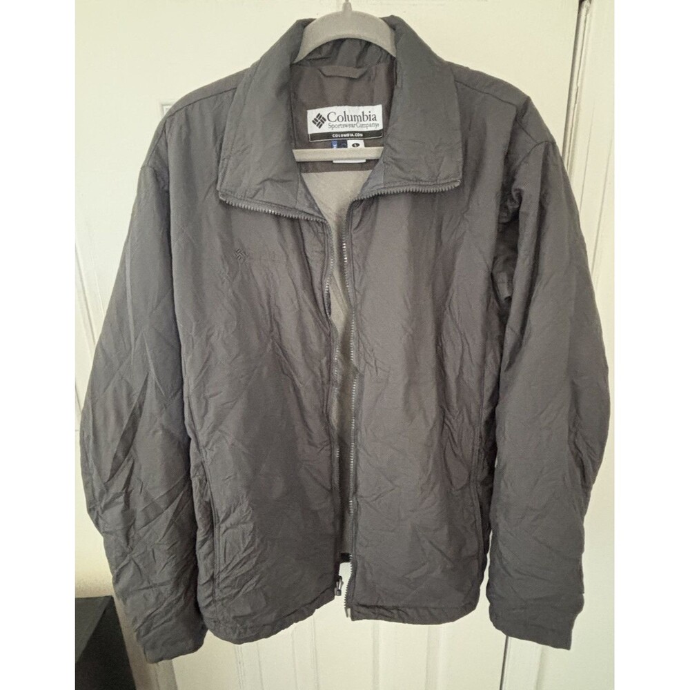 Columbia Sportswear Mens Jacket Large Grey Zip Interchange Core Puffer Light